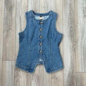 Madewell Denim Crewneck Vest